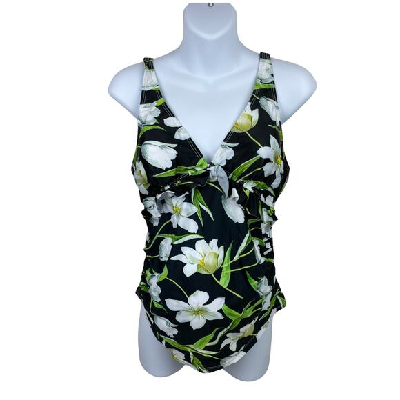 Lily Ruffle Tankini Maternity Swimsuit Size Medium - Picture 4 of 11